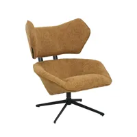 fauteuil en polyester ocre 86x90x99 cm