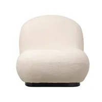 fauteuil en coton bouclé blanc
