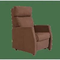 fauteuil relaxation - manuel - tissu velours natté / bleu denim - made in france - c