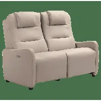 canapé - 2 places assise - simili / gris clair - alimentation sans fil - made in fra