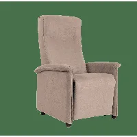 fauteuil relaxation - 1 moteur - cuir / marron acajou - alimentation sans fil - made