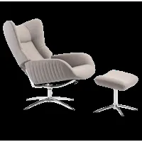 fauteuil relaxation - manuel - tissu lido / gris - made in france - stockholm