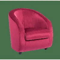 fauteuil cabriolet - tissu velours soft / bordeaux - made in france - janeiro