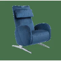 canapé - 2 places assise - tissu velours natté / bleu denim - alimentation filaire -