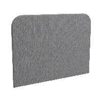 tête de lit - 90 cm - tissu standard / tramé gris - made in france - arrondie
