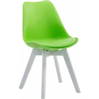chaise de cuisine avec des jambes en bois blanc recouvert de différentes couleurs colore : vert