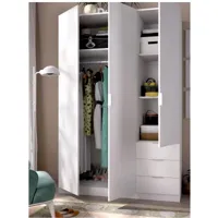 befara - armoire 3 portes 3 tiroirs nine