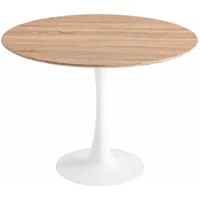 table ronde ibiza white ø120 c surface bois pied blanc - http://www.ventamueblesonline.es/img/co/2046.jpg