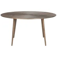 signature - table basse ronde en métal soleil diam. 82cm - bronze