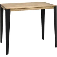 box furniture - table mange debout lunds 80x160x110cm noir-vieilli. noir