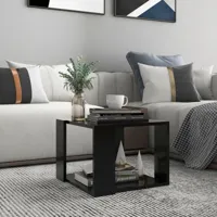 vidaxl - table basse noir,40x40x30 cm,bois d'ingénierie,table basse fixe