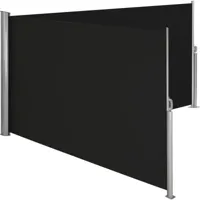 tectake - store latéral double 200 x 600 cm en aluminium - noir