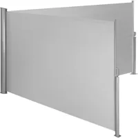 tectake - store latéral double 160 x 600 cm en aluminium - gris