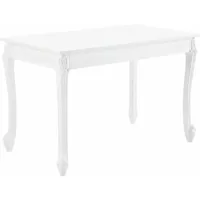 table de salle à manger rectangulaire design élégant pour 4 personnes mdf plastique 116 x 66 x 76 cm blanc - blanc