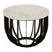 inside75 - table ronde mabe en marbre blanc - blanc