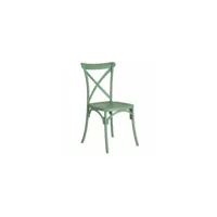 chaise esprit bistrot en polypropylène vert - vert