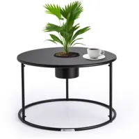 table basse blumfeldt irvine - design minimaliste - acier thermolaqué - durable et stable - noir - noir