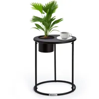 table basse blumfeldt irvine - design minimaliste - acier thermolaqué - durable et stable - 41 x 50 cm - noir - noir