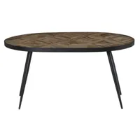 table ovale budapest 150x75x76cm - marron