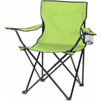 fauteuil de camping chaise de camping pliante chaise de peche chaise de plage anis avec porte-gobelet 82x50xh80cm - anis