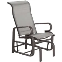 chaise fauteuil à bascule en aluminium et textile marron confortable durable et élégante pour salon jardin ou terrasse au style moderne beliani gris
