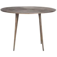 signature - table basse ronde métallisée soleil diam. 68cm - bronze