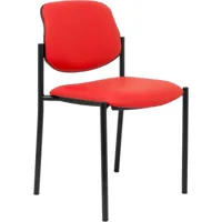 piqueras y crespo - la chaise fixe villalgordo similpiel rouge noir châssis