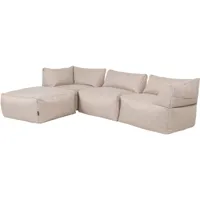 ensemble poufs modulaires d'intérieur et d'extérieur (4 pièces) tetra, sofa modulable, beige - beige - icon