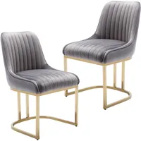 chaises de salle à manger en velours chaises salle a manger pieds dorés, chaise salle à manger avec coussin épais, gris