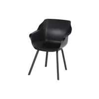 lot de 2 - chaises sophie element armchair - noir - chalet&jardin