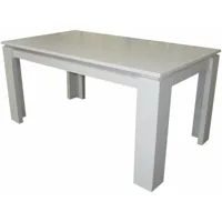 universal - meuble salon/séjour - table à manger extensible en mélaminé blanc. l-h-p : 160-200 - 77 - 90cm - blanc