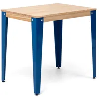 table salle à manger lunds 70x70x75cm bleu-naturel. box furniture bleu