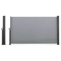 paravent extérieur rétractable 160 x 500 cm gris clair store latéral - gris