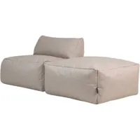 ensemble poufs modulaires d'intérieur et d'extérieur (2 pièces) tetra, sofa modulable, beige - beige - icon