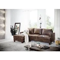canapé d'angle 210x88 brun sofas