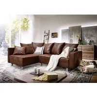 canapé d'angle 230x160 marron foncé sofas
