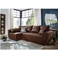 canapé d'angle 247x145 brun sofas