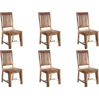 chaise 45x46 palissandre huilé gris taupe lot 6 pièces leeds #715