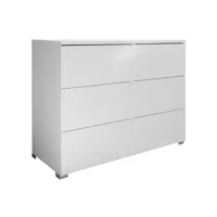 commode design blanche 3 tiroirs l104 cm laly