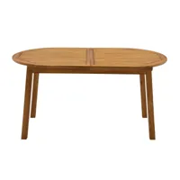 table de jardin extensible rallonges intégrées en bois massif l160-210 cm mayel