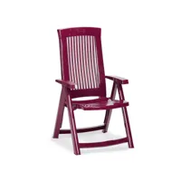 chaise de jardin pliable santini bordeaux sans coussin