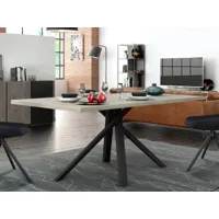 table repas rectangulaire snapo 180 cm stanley hickory/noir