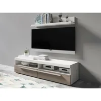 meuble tv-hifi robb 2 portes pin andersen/sonoma truffe avec étagère