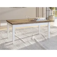 table basse evoco 110 cm chêne ribbec/blanc
