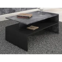 table basse babel ardoise colorée/noir