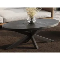 table basse ovale mastiff mangolia noir