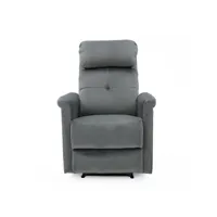 fauteuil relax manuel lincoln eco-cuir gris