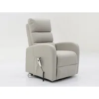fauteuil relax électrique butato 1 place tissu gris clair