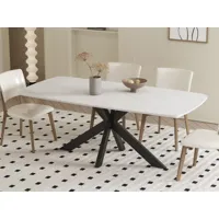 table repas rectangulaire apoliri 180 cm blanc