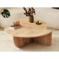 table basse ronde podial 90 cm chêne saphire